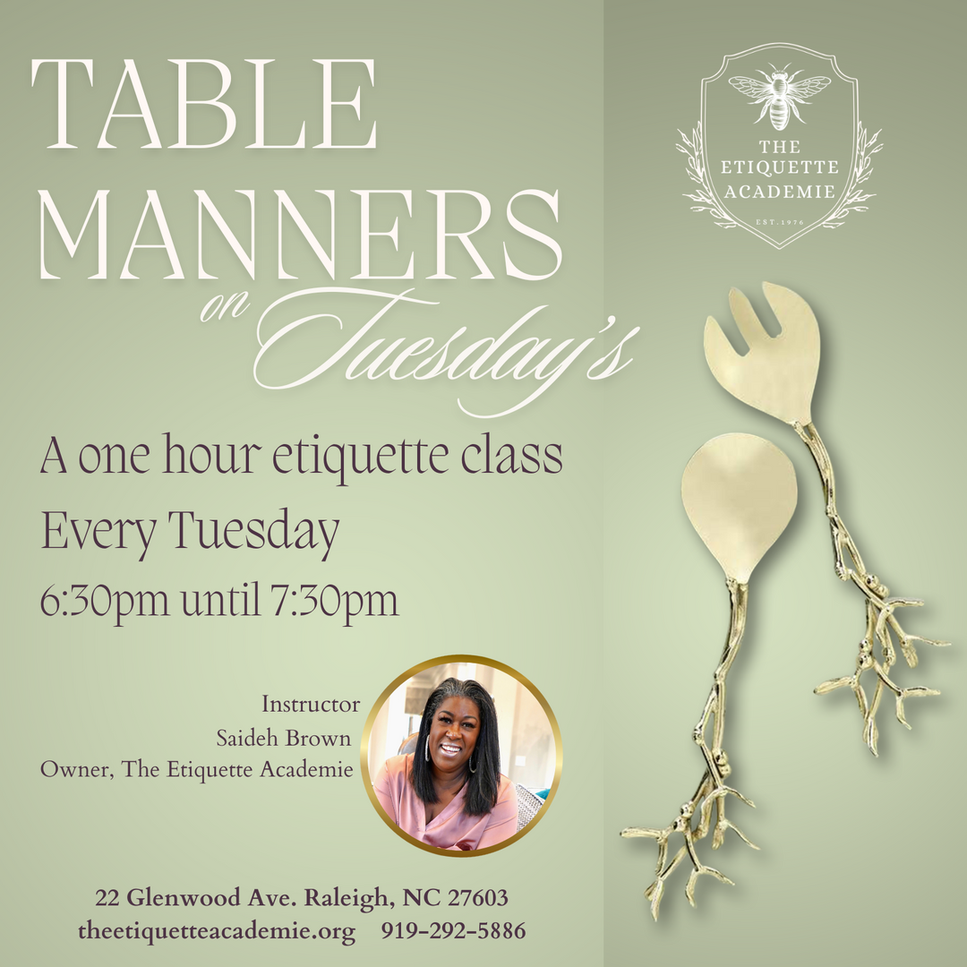 Table Manners Etiquette Class